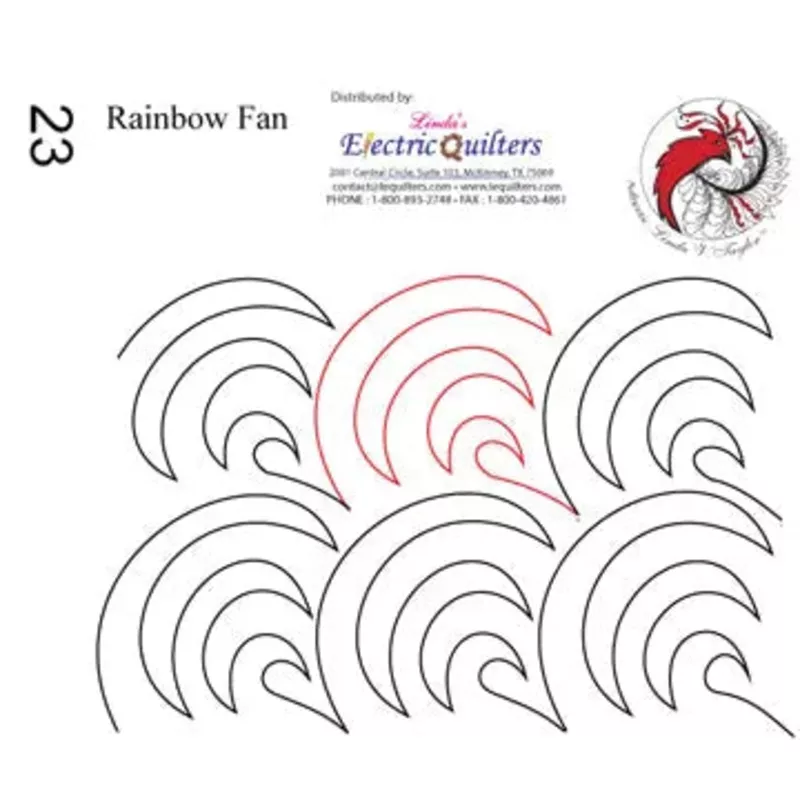 023 Rainbow Fan Pantograph by Linda V. Taylor
