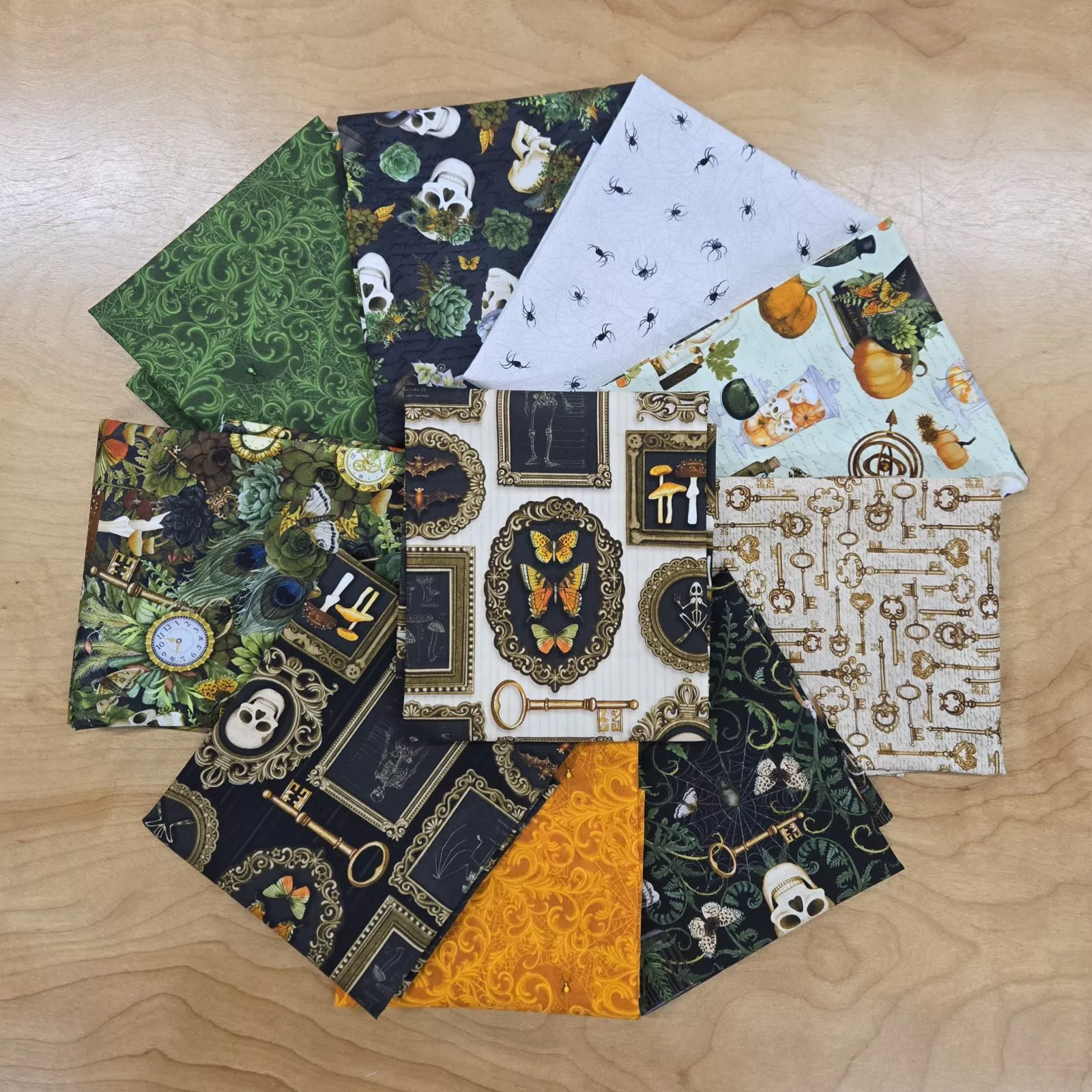 10 FQ Bundle Dark Academia by White Owl Textiles for LuminFat Quarter Tower