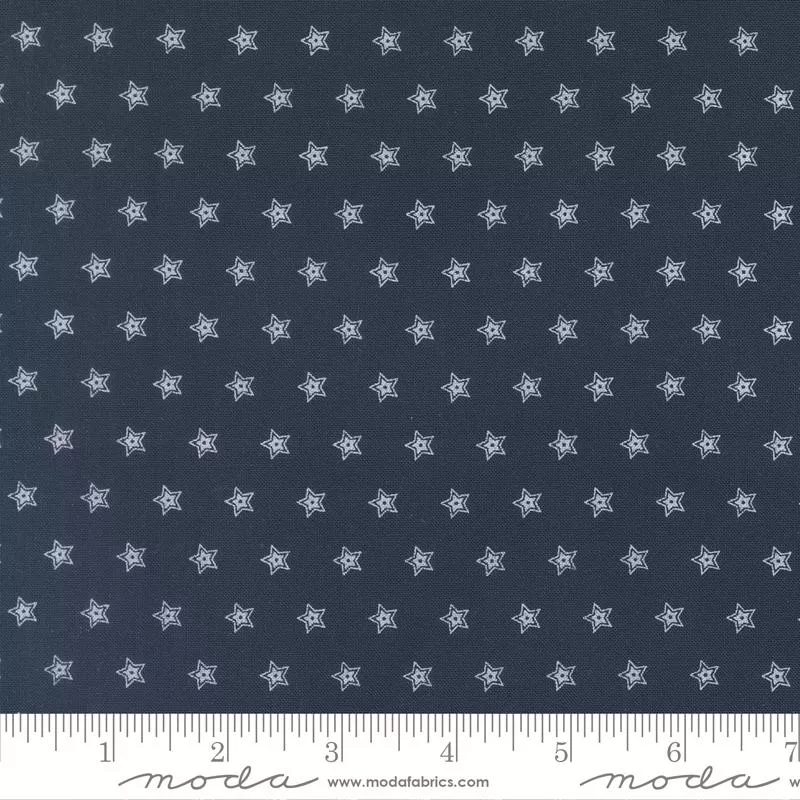 108" American Gather III Navy 108036 16 Moda Basics #1