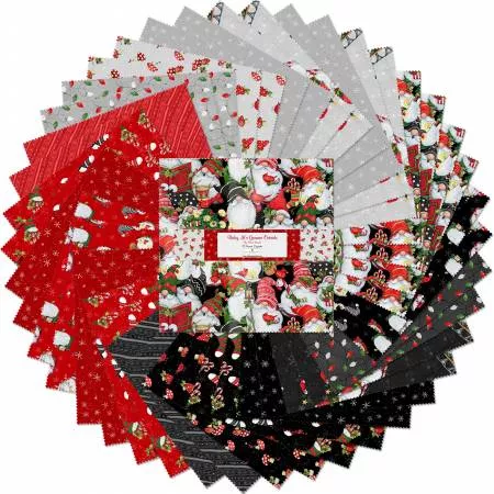 10in Squares Baby, It's Gnomes Outside, 42pcs, 4 bundles/pack by Wilmington Prints designed by Susan Winget