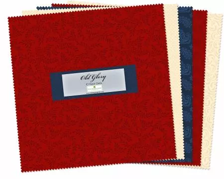 10in Squares Essential Gems Old Glory 42pcs, 10 Karat Gems by Wilmington Prints