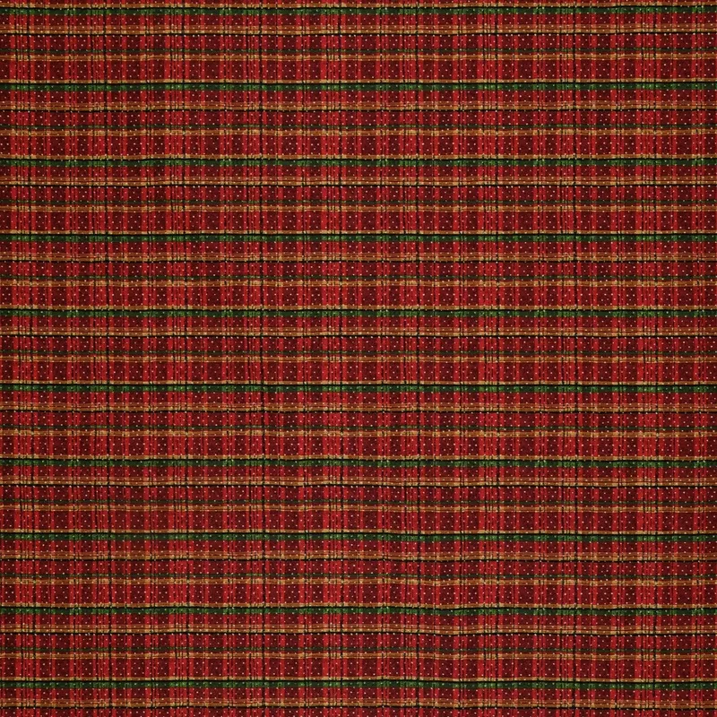 12 Days of Christmas Fabric Collection - Holiday Plaid Red