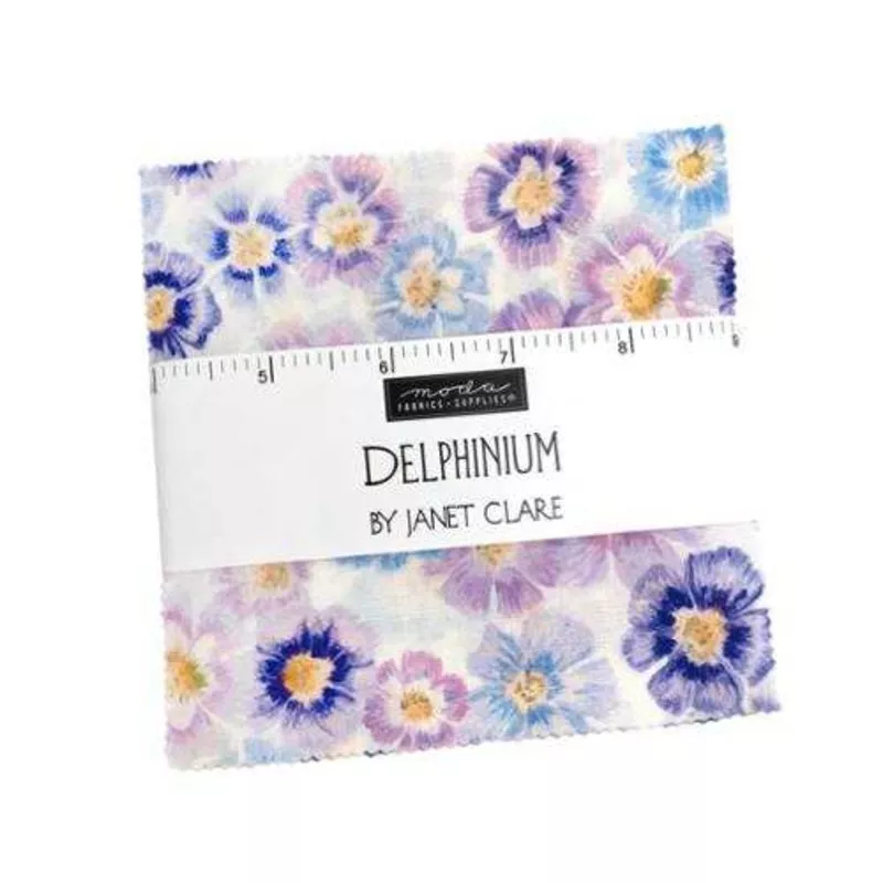 (42) Delphinium Charm Pack 24650PP by Janet Clare for Moda Fabrics.
