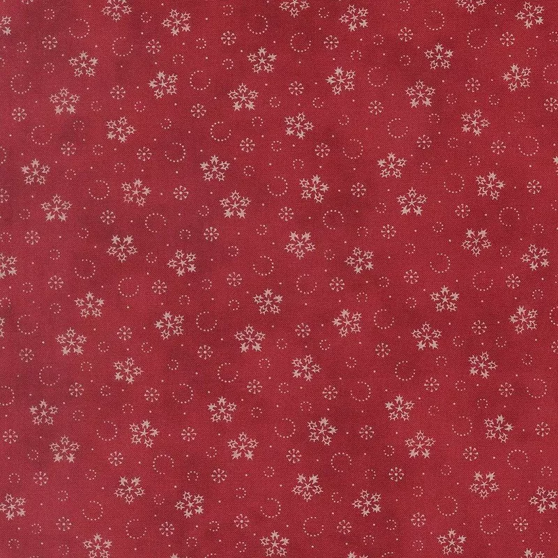(44426 13) Candlelight Christmas Festive Flurries Crimsonby 3 Sisters for Moda Fabrics. Sold in 1/2 Yard Increments