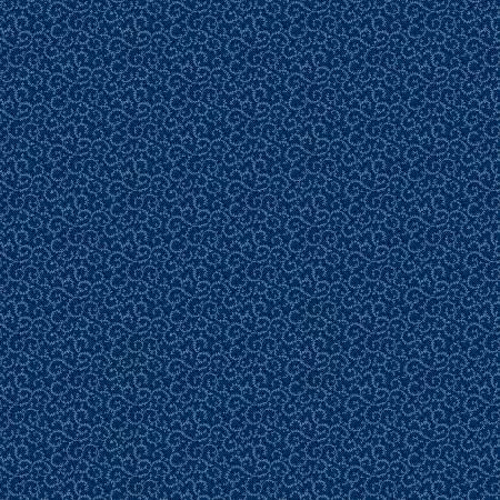 98661-449-Navy- Crescent Swirl by Wilmington Prints
