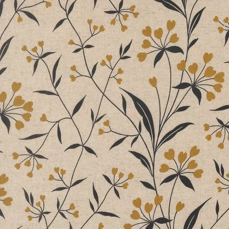 Arabesque Mochi Linen Angel - Highland Florals Yardage