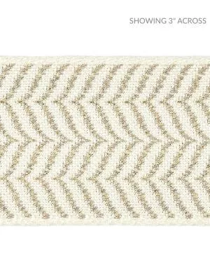Artemis Tape Flax On Ivory SCT32940001 by Scalamandre Designer Trim