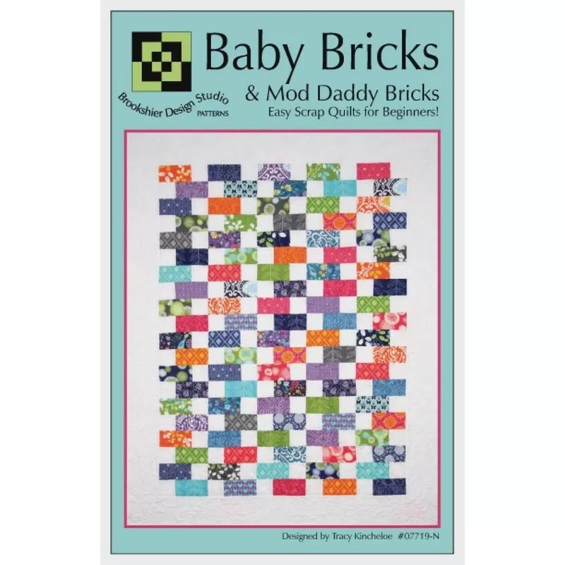 Baby Bricks & Mod Daddy Bricks Quilt Pattern 07719-N From Brookshier Design Studio By Tracey Brookshier, Baby - Bricks: Baby, Twin, Lap
