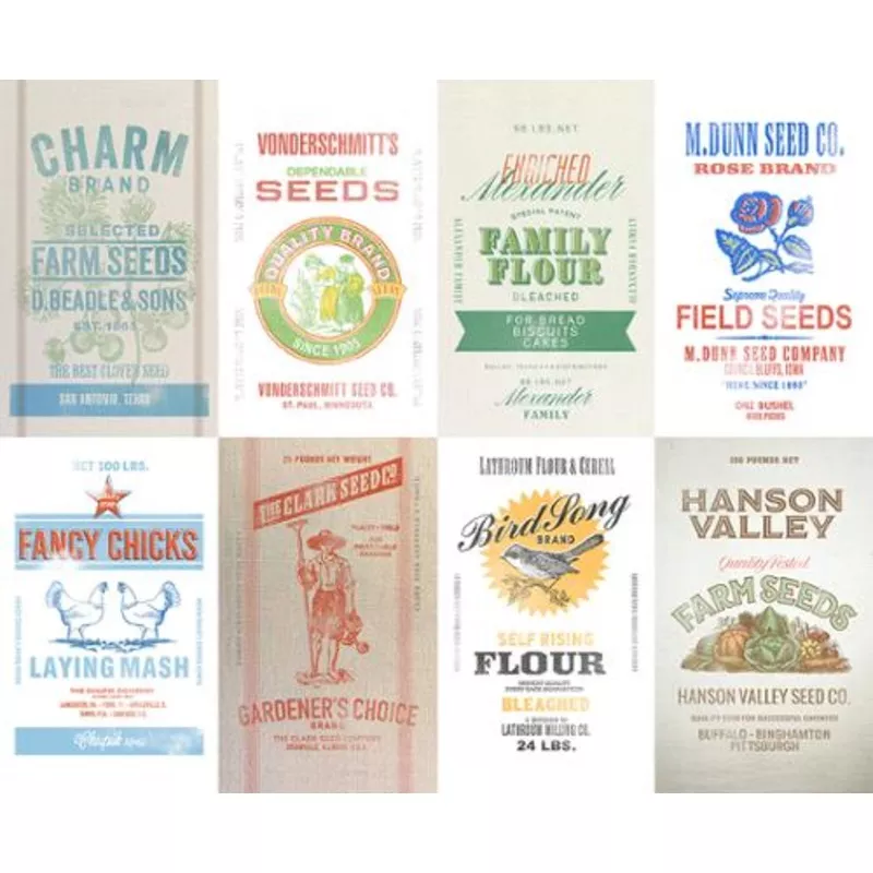 "Farm And Garden"Flour Sacks Panel 36" x 44" by Cathe Holden for Moda