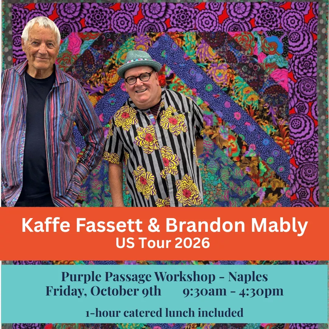 Kaffe Fassett & Brandon Mably Purple Passage Workshop Sarasota