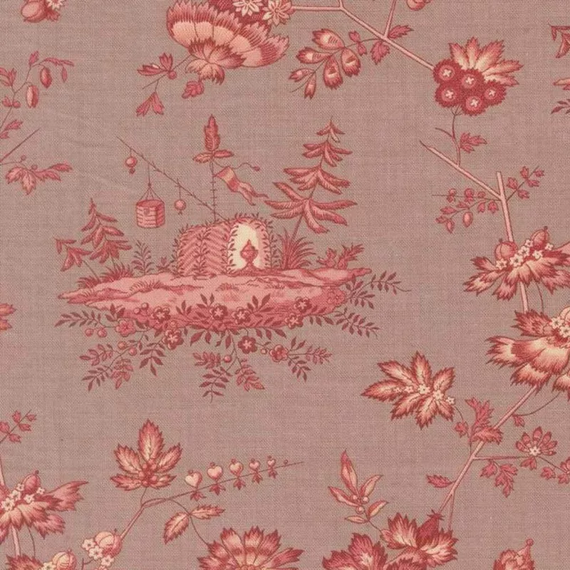 Moda Fabrics - Fleur de Paris by French General - Jardinage Florals Scenic - Lavender - Yardage
