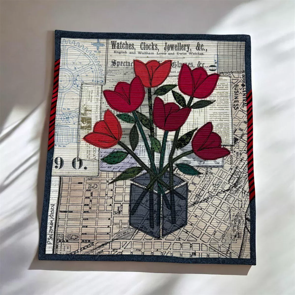 No Fuse Applique + Channel Quilting Class