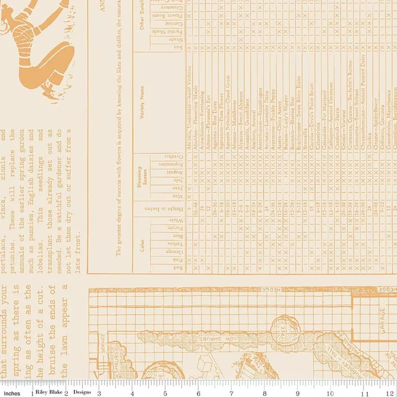 **PRE-ORDER** 108" - Denim & Daisy - Farmer's Almanac - Daisy (2.5 yard cut)