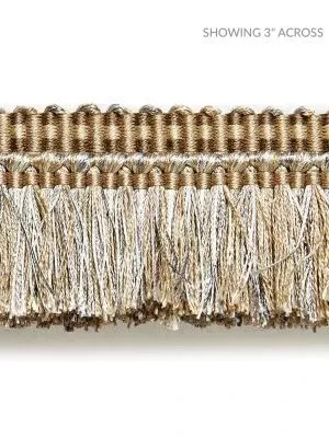 Shimmer Brush Fringe Flax SCFC14950003 by Scalamandre Designer Trim