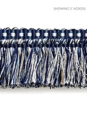 Shimmer Brush Fringe Indigo SCFC14950006 by Scalamandre Designer Trim