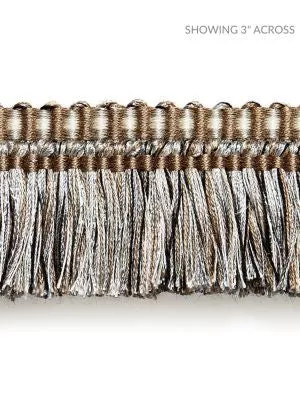 Shimmer Brush Fringe Smoke SCFC14950005 by Scalamandre Designer Trim