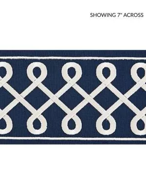 Soutache Embroidered Tape Navy SCT32810006 by Scalamandre Designer Trim
