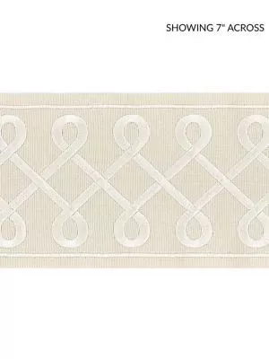 Soutache Embroidered Tape Sand SCT32810001 by Scalamandre Designer Trim