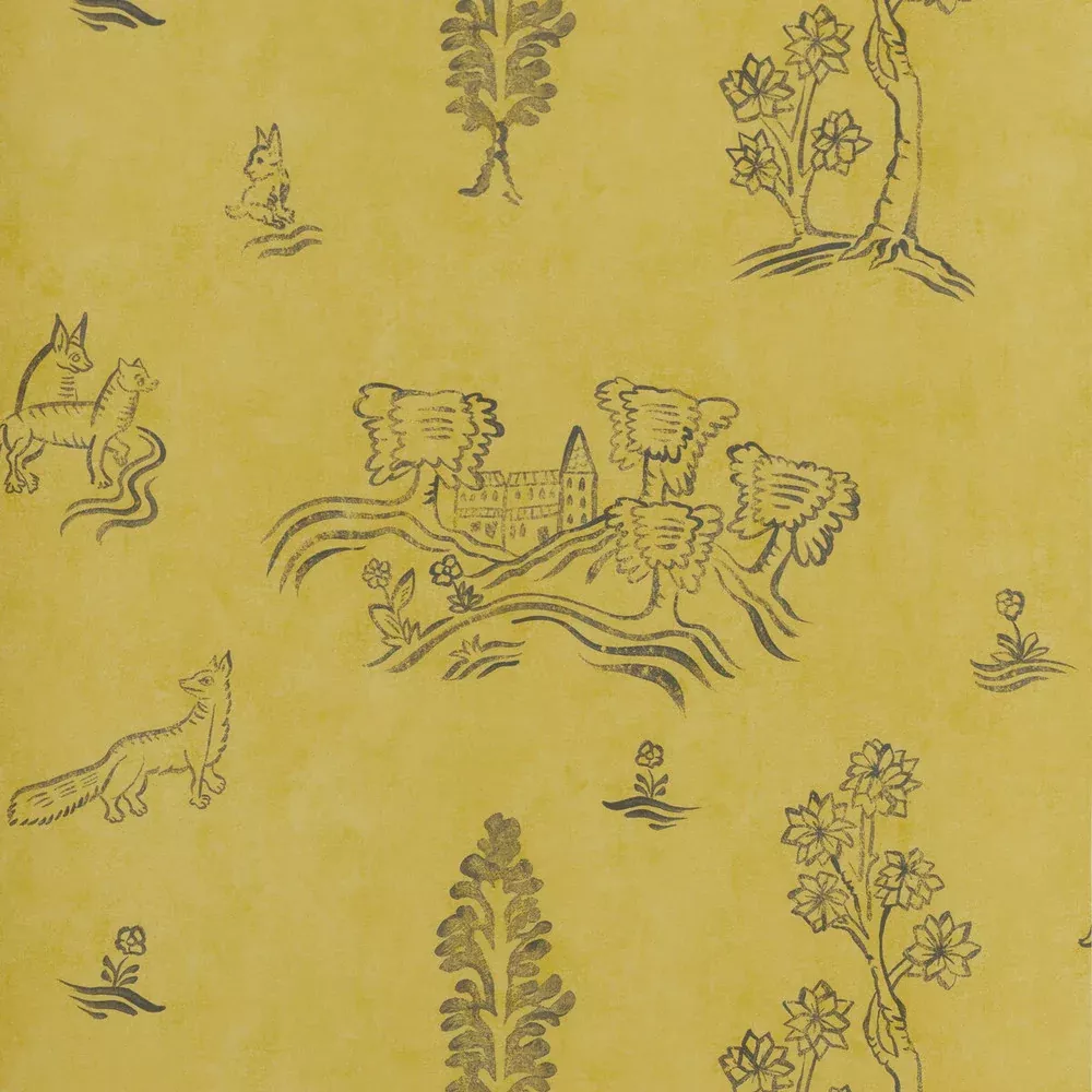 Wychwood Provencal Yellow by Kravet Couture Designer Wallcovering