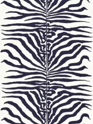 Zebra Navy SC16366M0004 by Scalamandre Designer Fabric