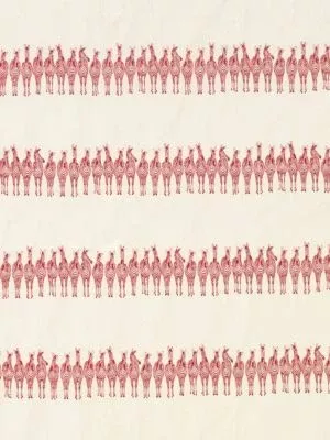 Zebras On Parade Red PZ86910002 by Old World Weavers Designer Fabric