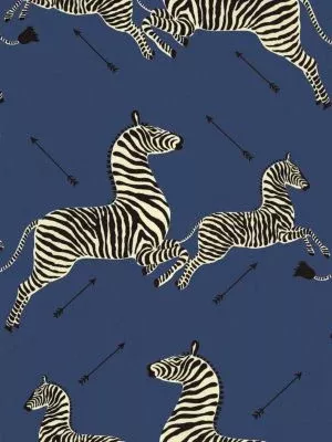 Zebras | Outdoor Denim SC363780005 by Scalamandre Designer Fabric