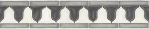 Zellige Border Soot & Snow by Cole & Son Wallcovering