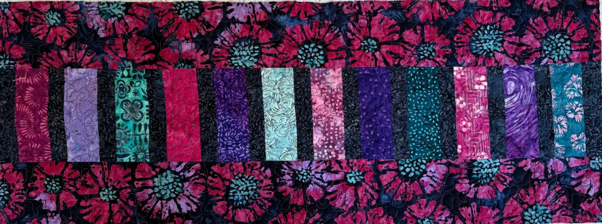 Zen Garden Runner Kit - 14" x 37" in Batiks