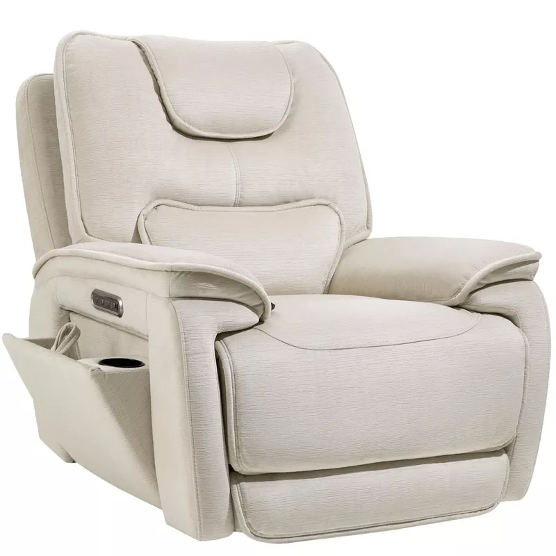 Zero Gravity Power Recliner Chair with Heat & Massage Cream White