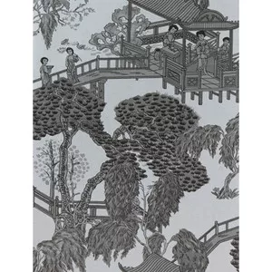 Zhou Jun Plata/Antracita by Gaston Y Daniela Wallcovering